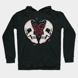 Rose and skull Hoodie